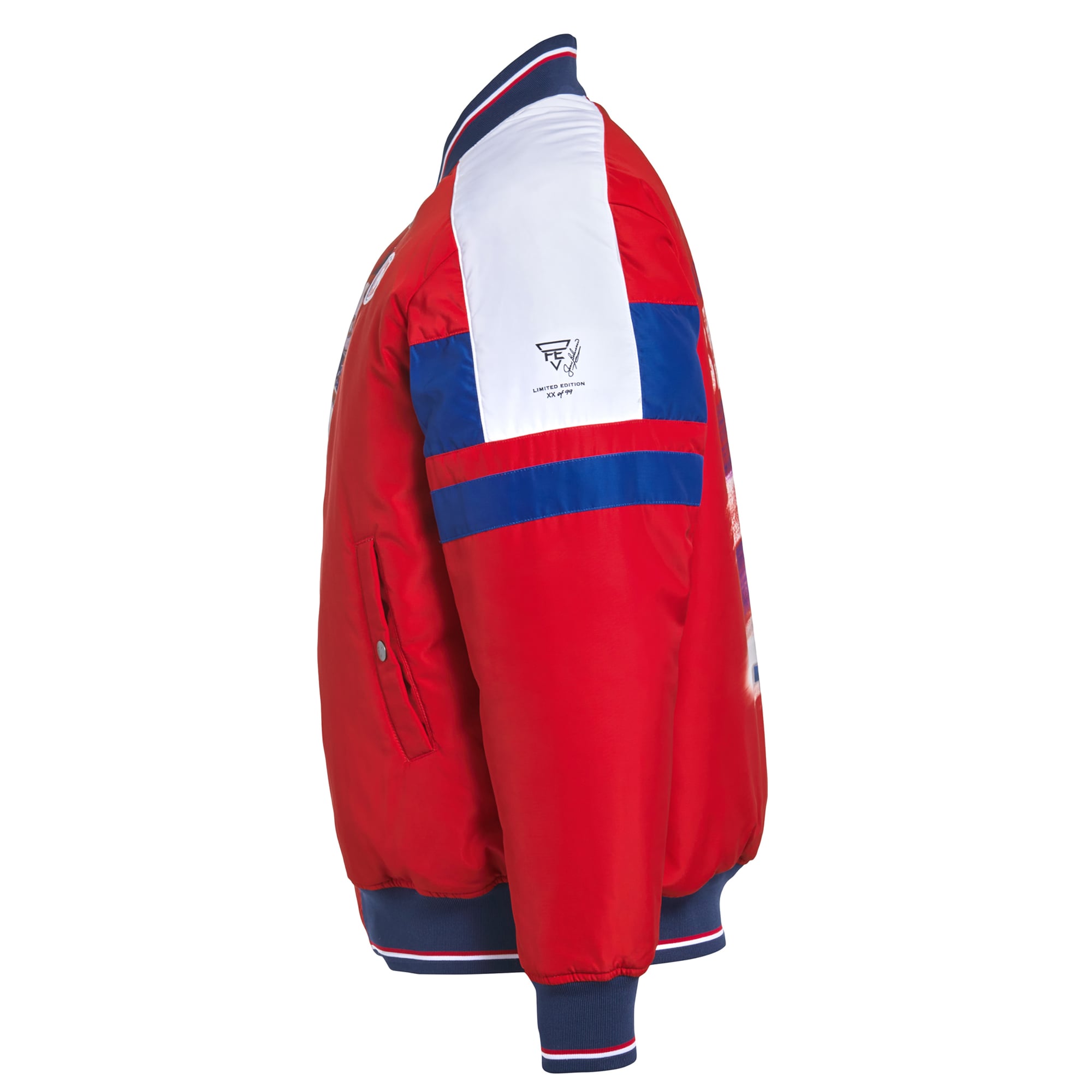 Veste bomber réversible à fermeture éclair intégrale FE Jean Beliveau rouge/noir pour homme, des Canadiens de Montréal